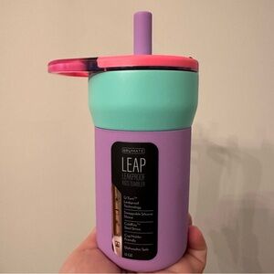 BrüMate Leap Leakproof Kids Tumbler - stardust purple pink green - NWT